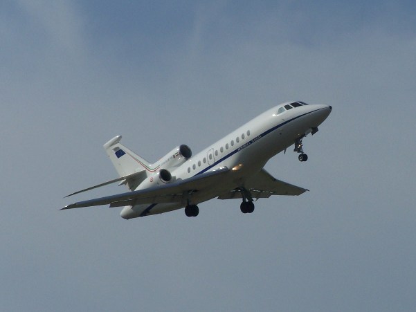 Il FALCON 900 EX della Presidenza della Repubblica atterrato il 23/04/2007